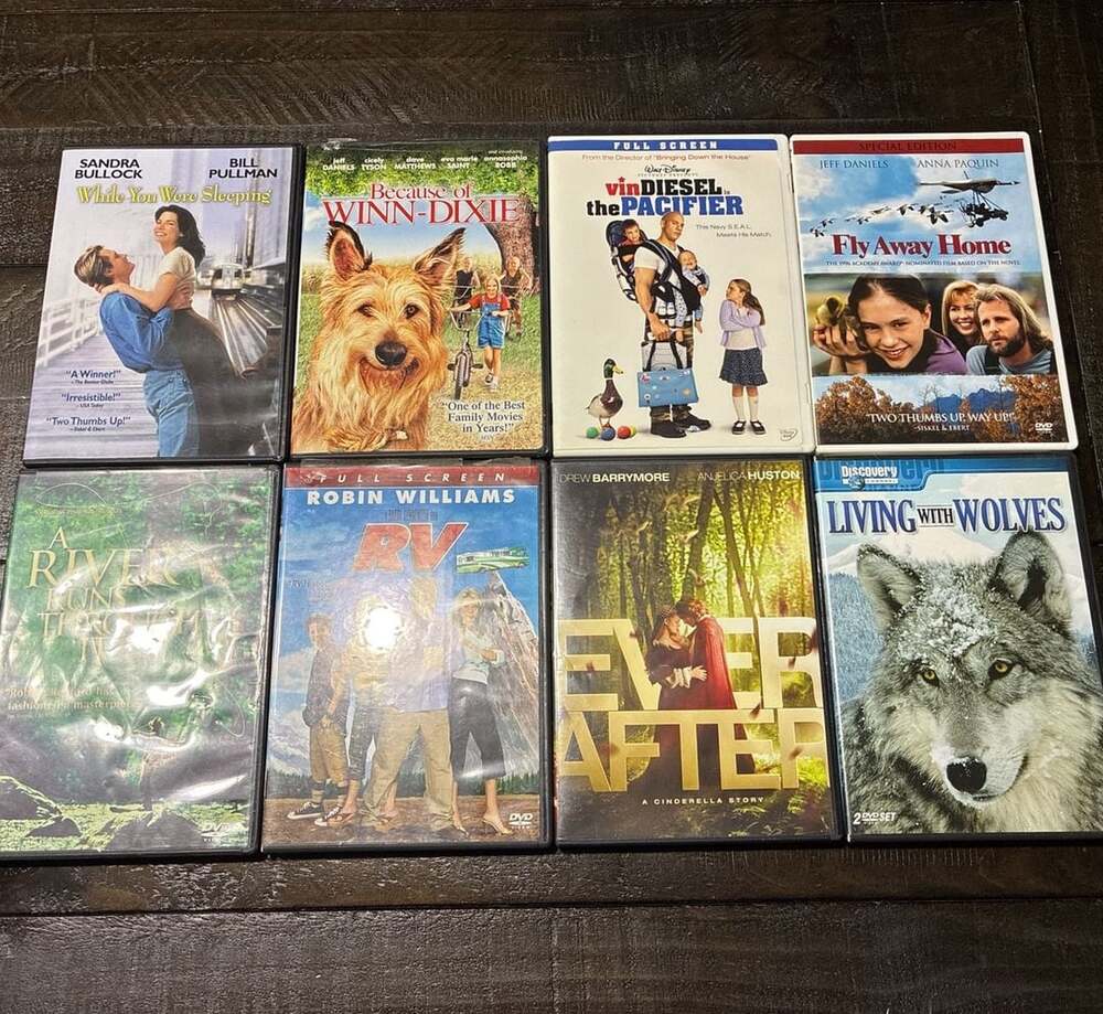 Lot of 8 Family DVDs Movie Collection Lot